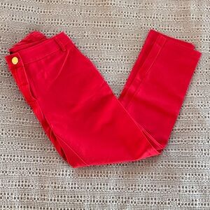 Vibrant Red Women's Cropped Pants